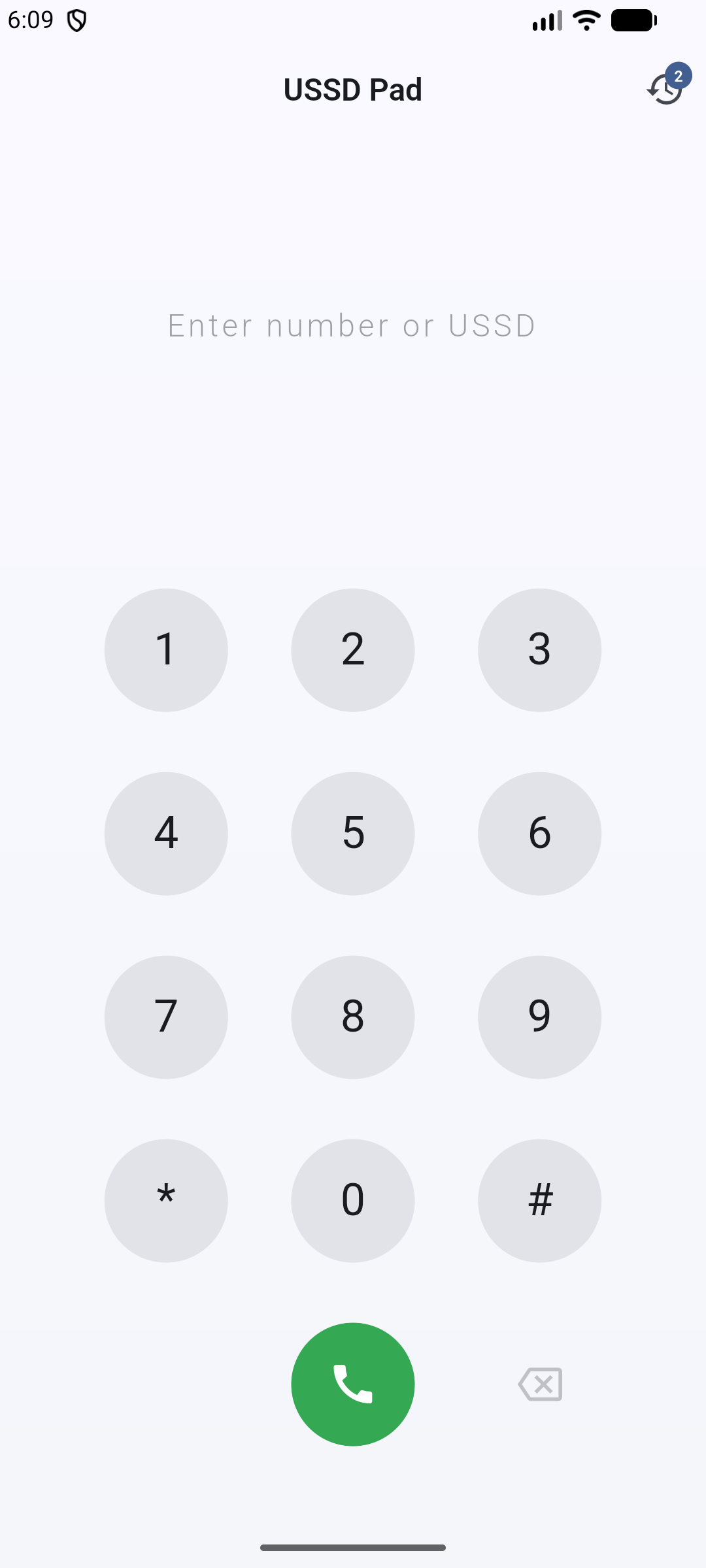 USSD Pad app screenshot